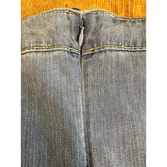 White House Black Market Size 6 Silky Soft Denim Faux-Wrapped Mini Skirt - Picture 4 of 9